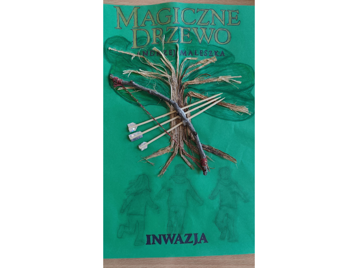 Zwycięska praca I miejsce - zdjęcie autorskiej okładki książki pt. Magiczne drzewo. Inwazja